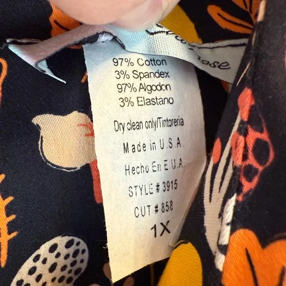 Mushroom Print Sleeveless Dress Black Orange Pink - Picture 6 of 6